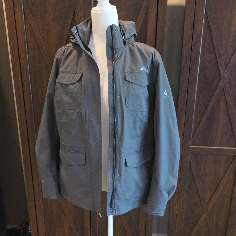 Eddie Bauer Gray Women's Raincoat - Picture 4 of 9